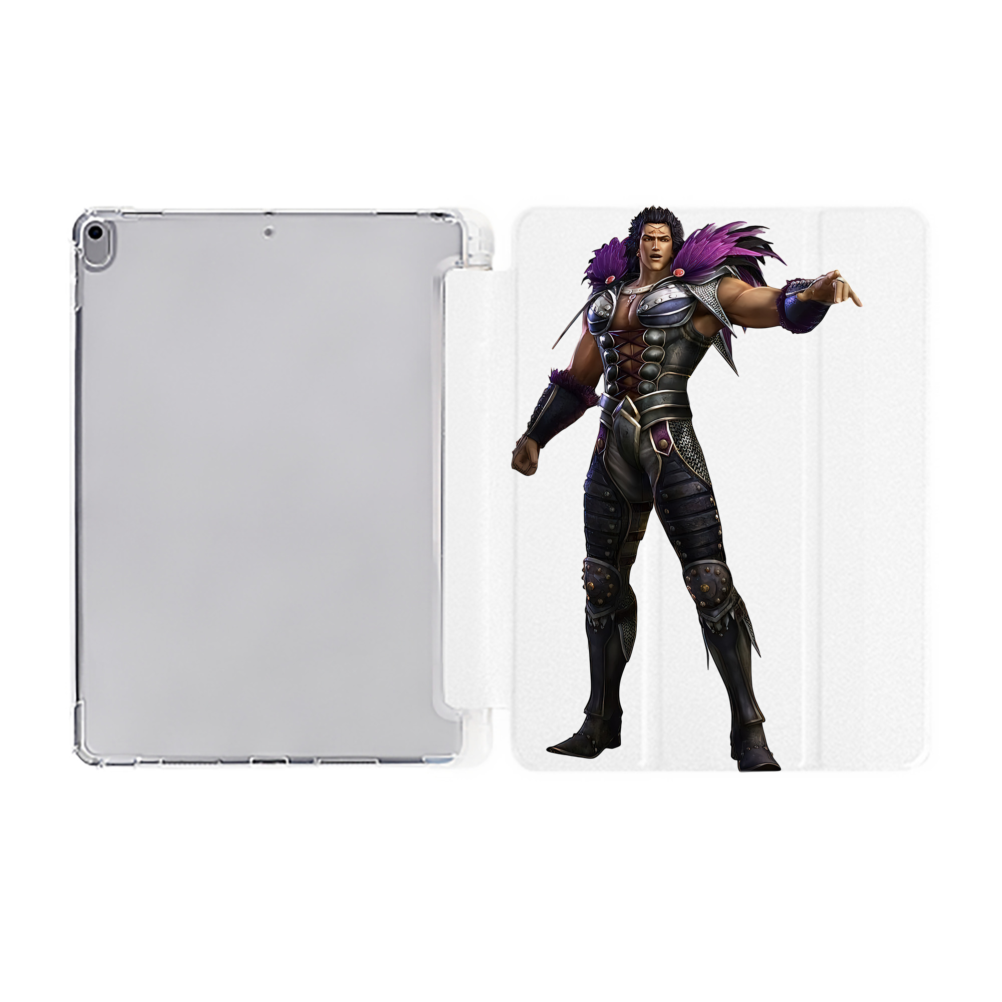 （画像用） 北斗の拳 Fist of the North Star IPad ケース ペン収納付き 三つ折りスタンド PUレザー×シリコン 対応機種9.5/10.5/10.9インチ